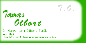 tamas olbort business card